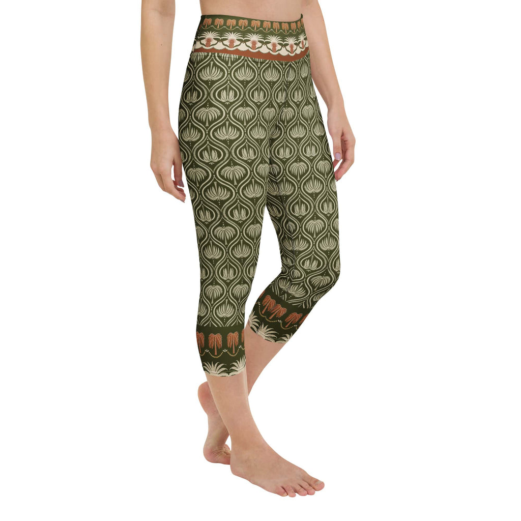 Boho Palm Yoga Capris