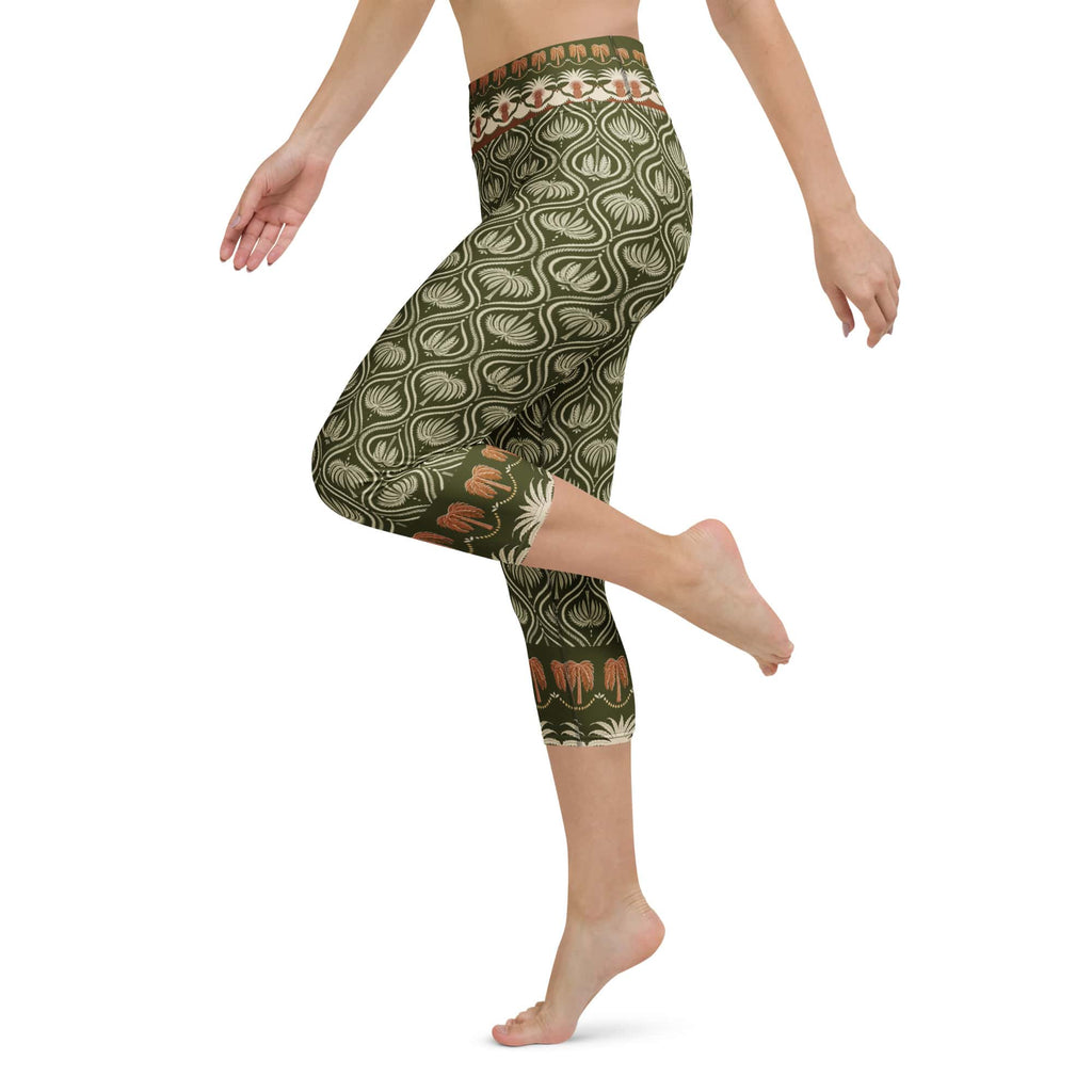 Boho Palm Yoga Capris