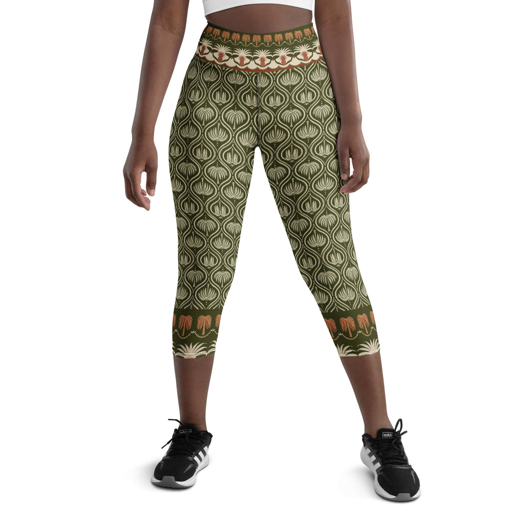 Boho Palm Yoga Capris