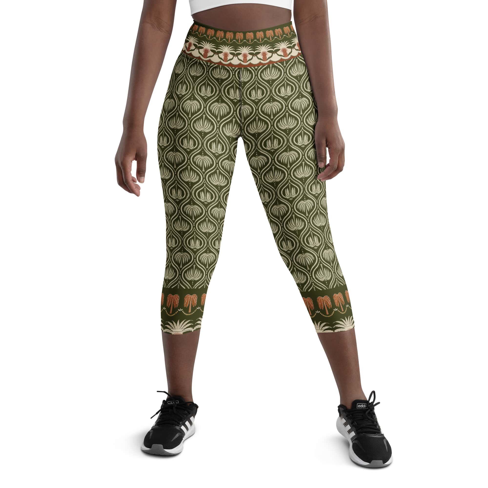 Boho Palm Yoga Capris