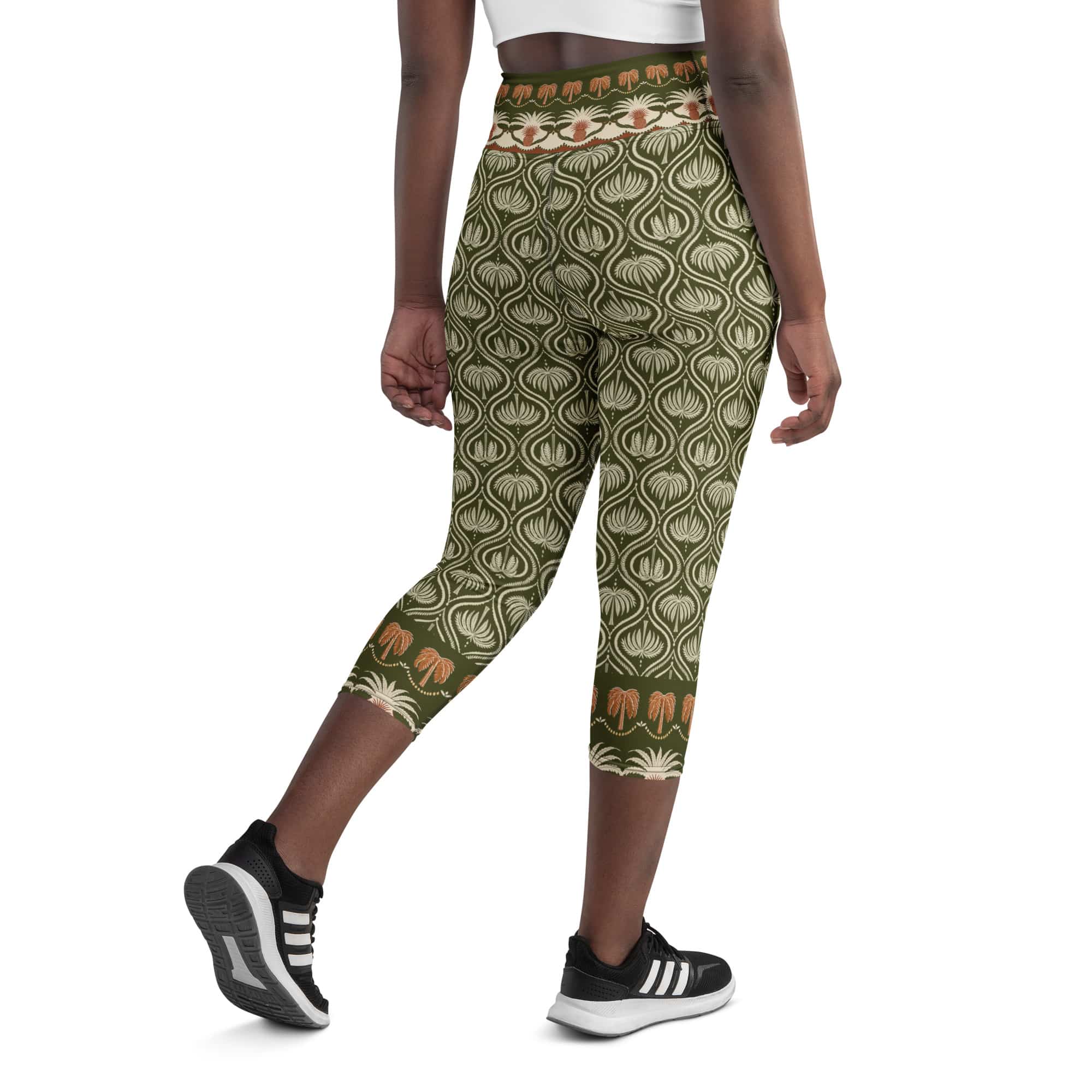 Boho Palm Yoga Capris