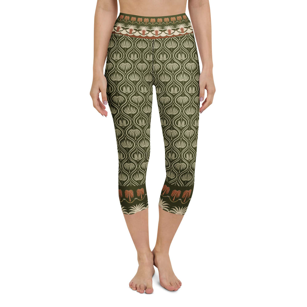 Boho Palm Yoga Capris