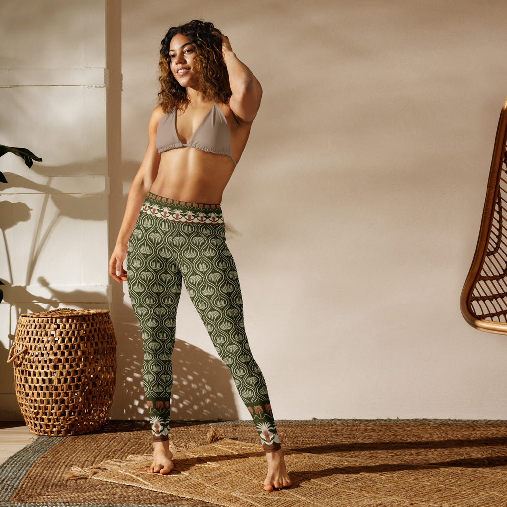 Boho Palm Yoga Leggings