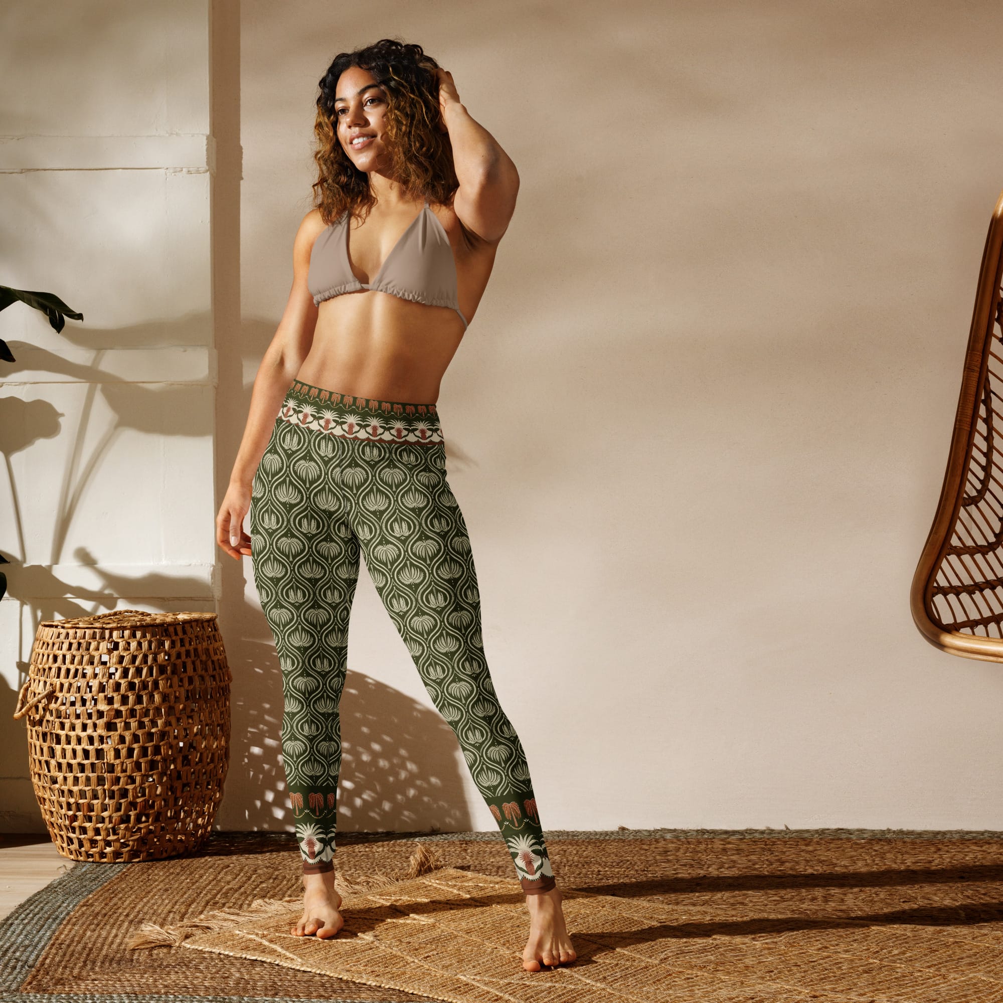 Boho Palm Yoga Leggings