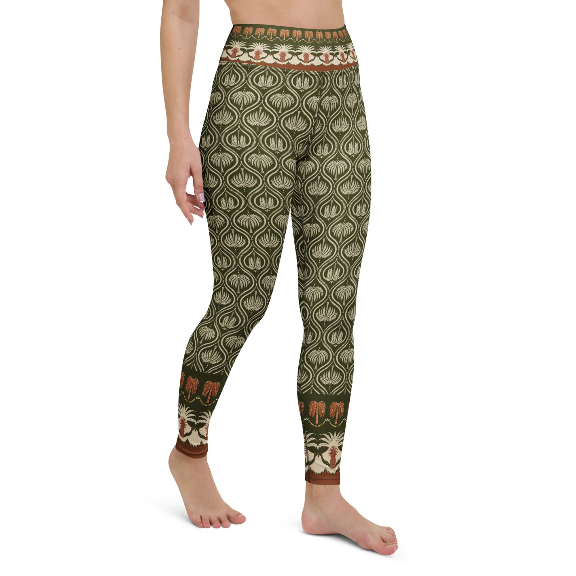 Boho Palm Yoga Leggings