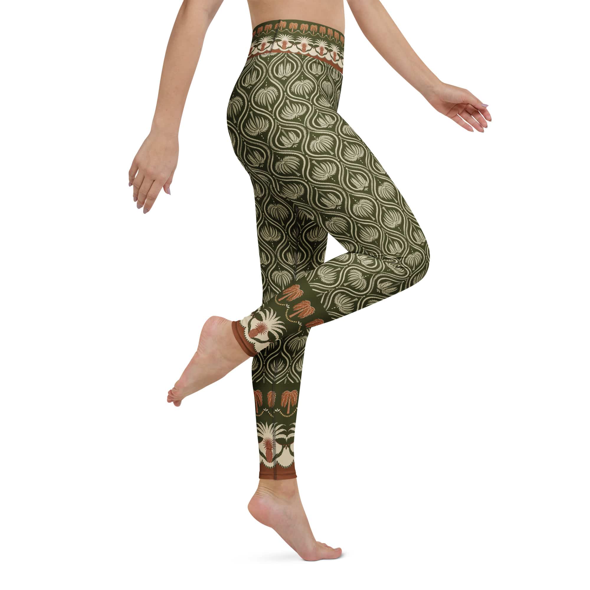 Boho Palm Yoga Leggings