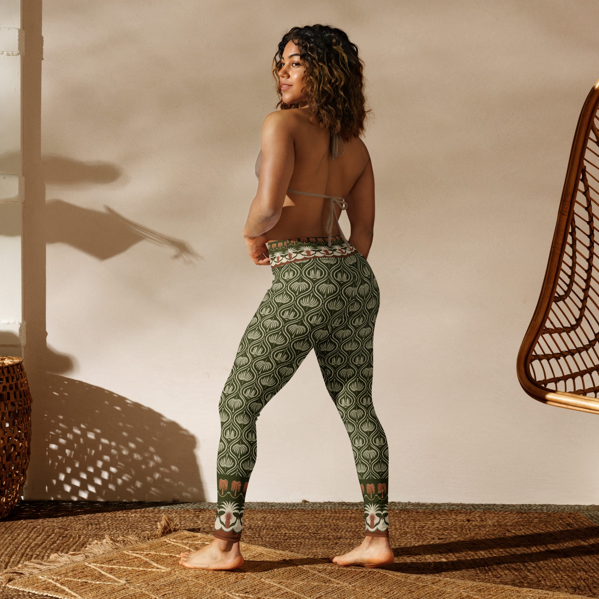 Boho Palm Yoga Leggings
