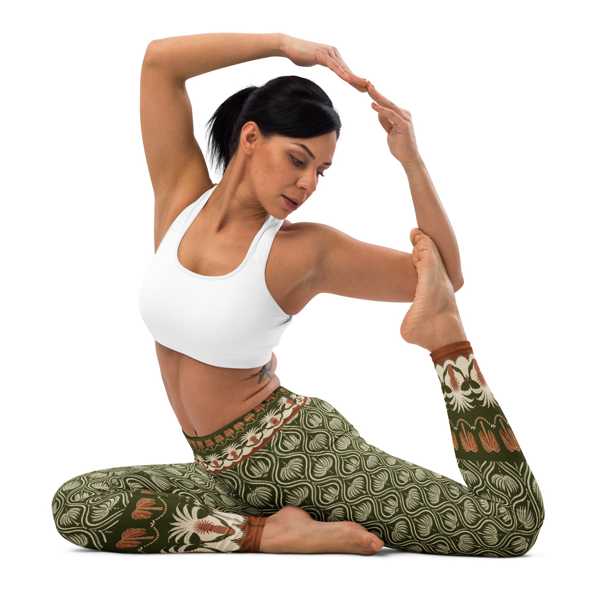 Boho Palm Yoga Leggings
