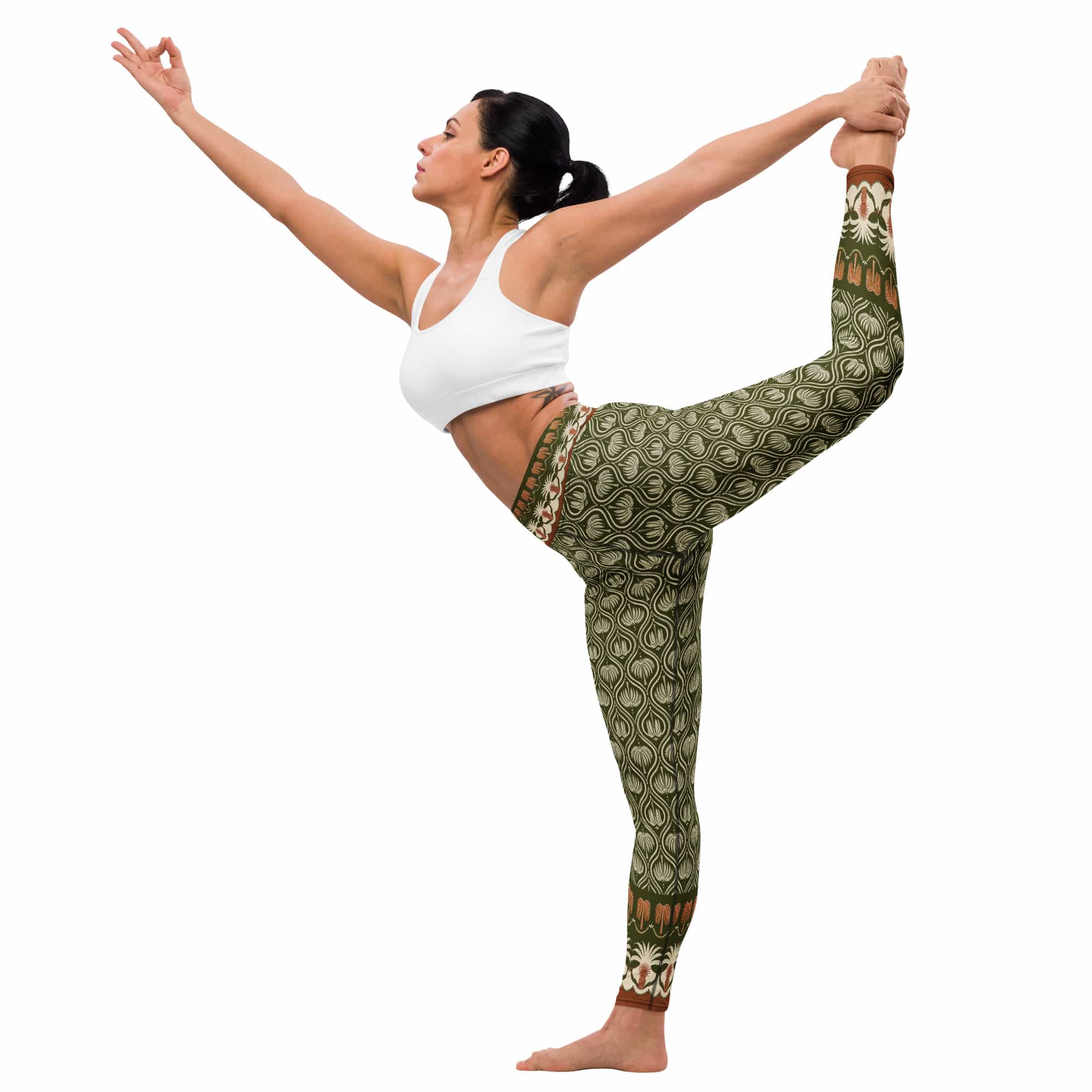 Boho Palm Yoga Leggings