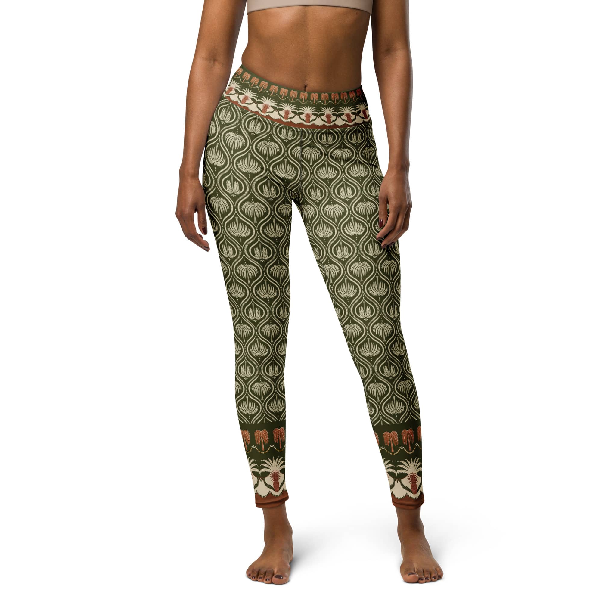 Boho Palm Yoga Leggings