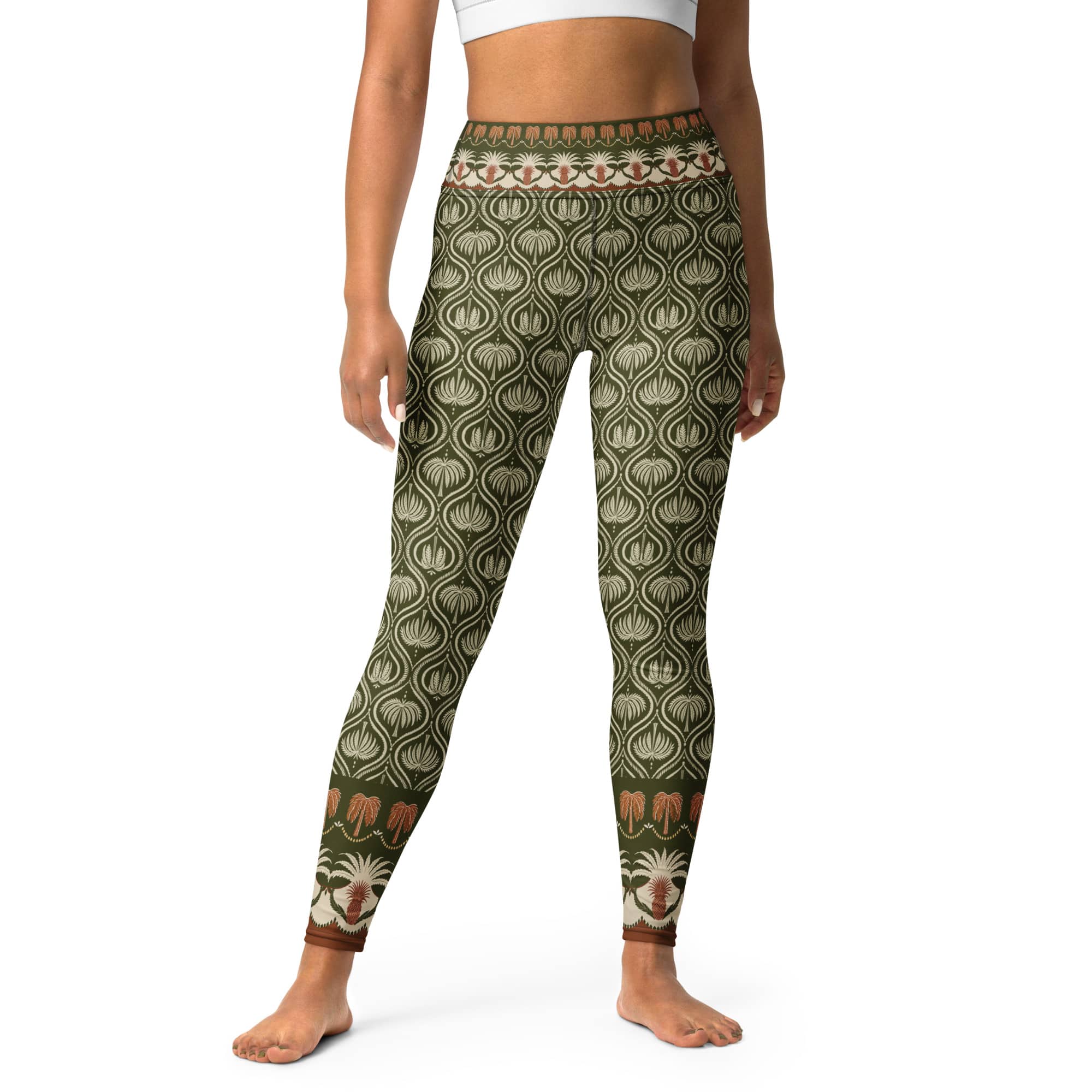 Boho Palm Yoga Leggings