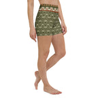 Boho Palm Yoga Shorts