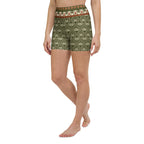 Boho Palm Yoga Shorts