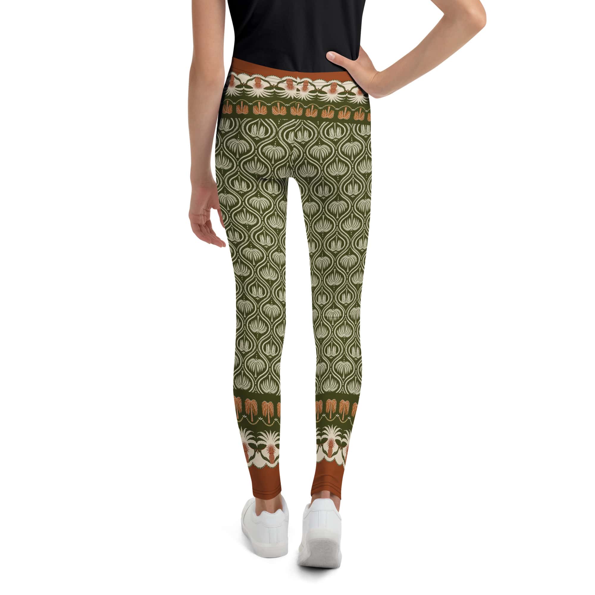 Boho Palm Youth Leggings