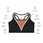 Bold Cut Outs Medium Brown Sports Bra