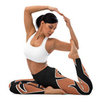 Bold Cut Outs Medium Brown Yoga Leggings