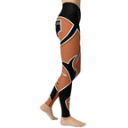 Bold Cut Outs Medium Brown Yoga Leggings
