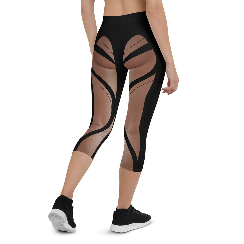 Bold Naked Leg Print Capris