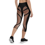Bold Naked Leg Print Capris