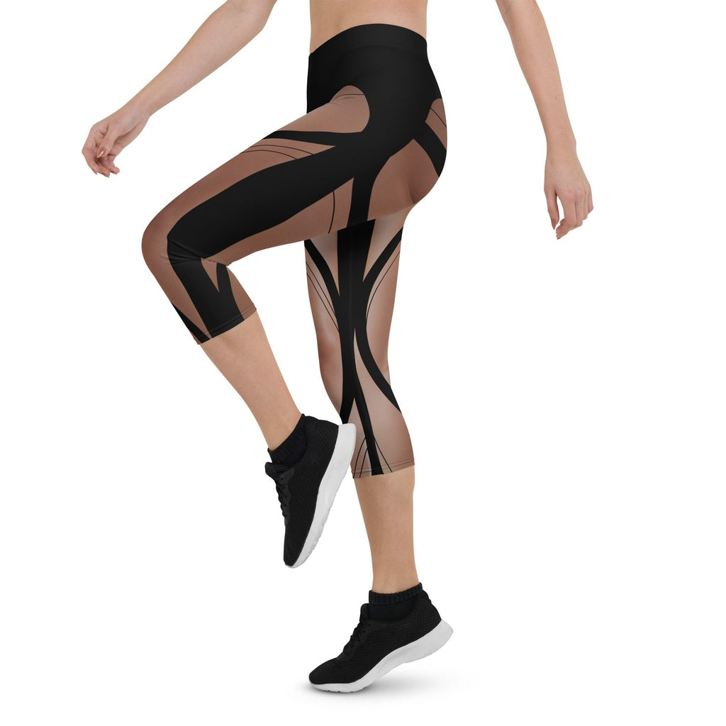 Bold Naked Leg Print Capris