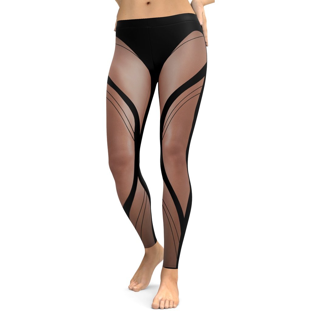 Bold Naked Leg Print Leggings