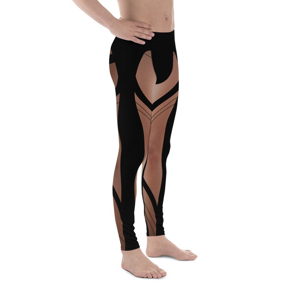 Bold Naked Leg Print Men's Leggings - Main Image