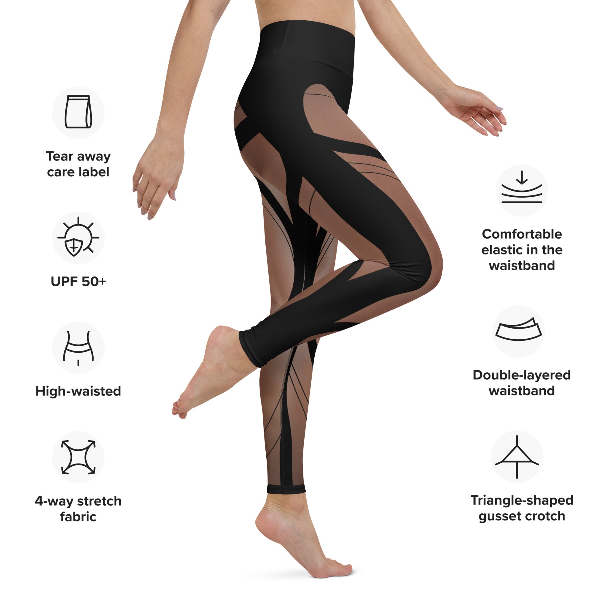 Bold Naked Leg Print Yoga Leggings