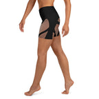 Bold Naked Leg Print Yoga Shorts