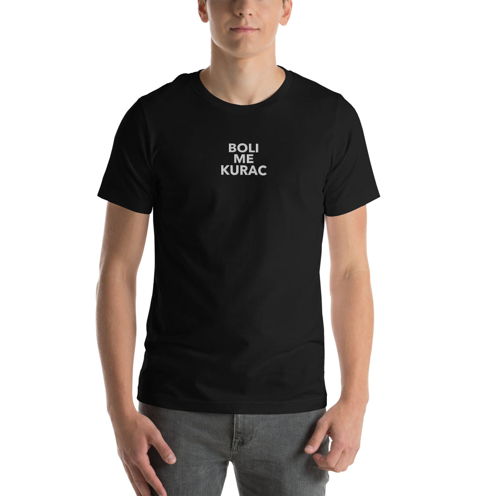Boli Me Kurac Embroidery Men's T-Shirt