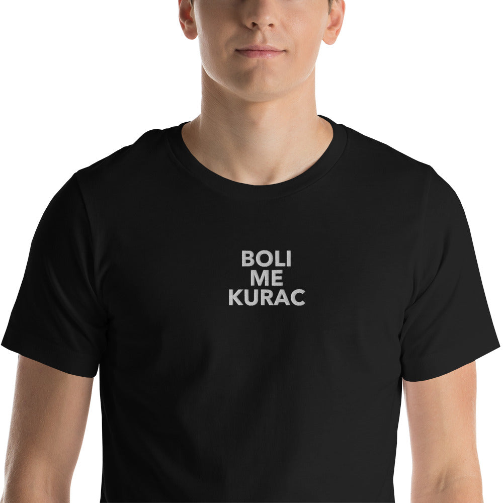 Boli Me Kurac Embroidery Men's T-Shirt