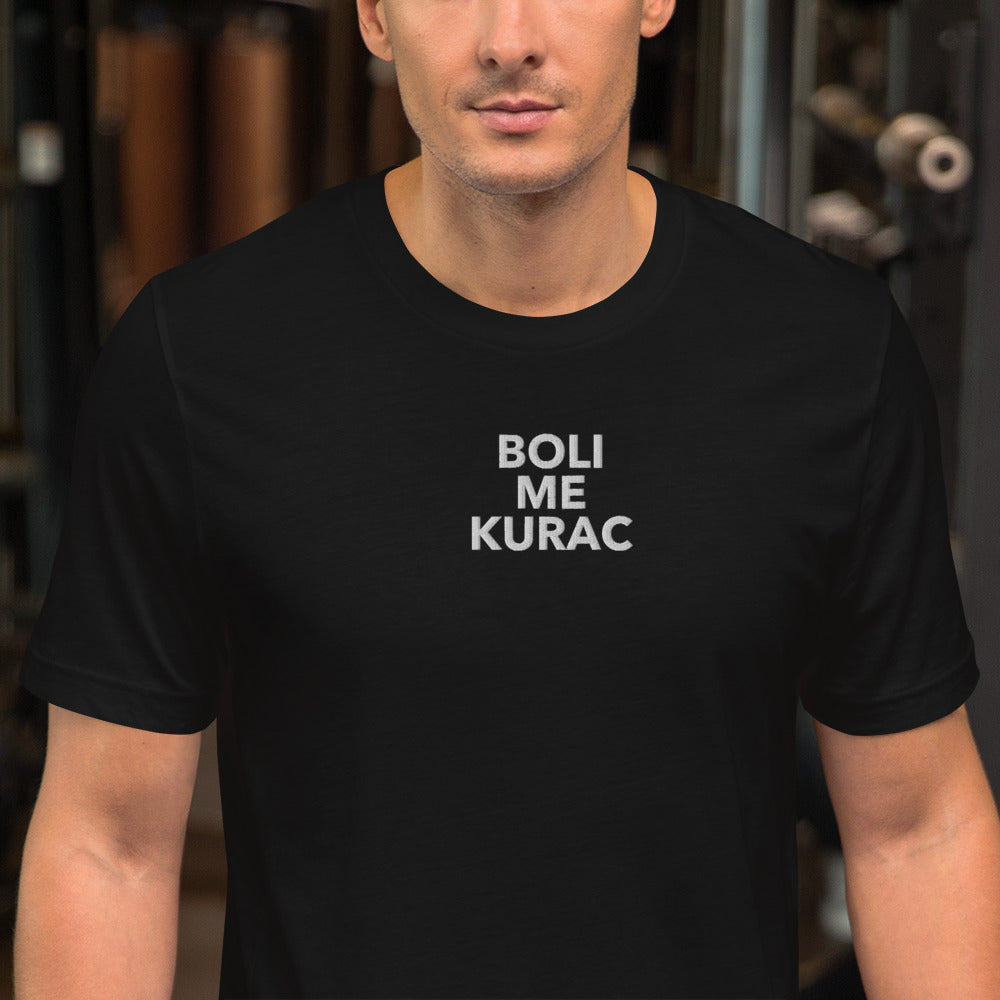 Boli Me Kurac Embroidery Men's T-Shirt