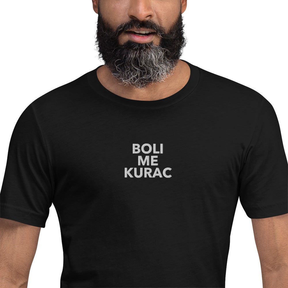 Boli Me Kurac Embroidery Men's T-Shirt