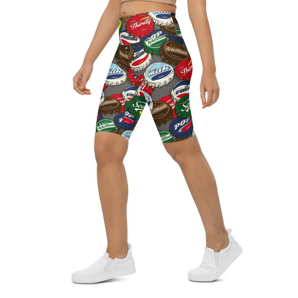 Bottle Caps Biker Shorts