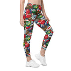 Bottle Caps Leggings With Pockets