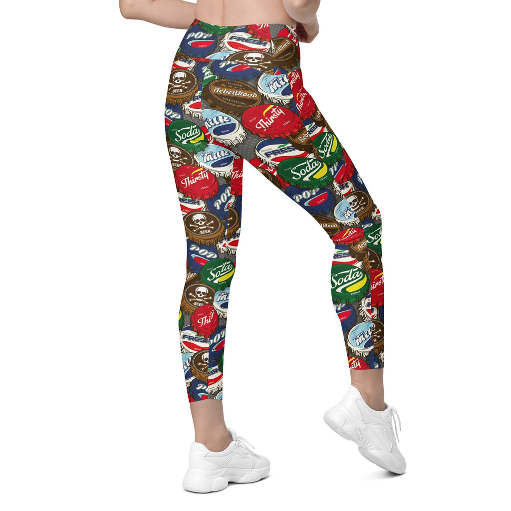 Bottle Caps Leggings With Pockets