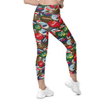 Bottle Caps Leggings With Pockets