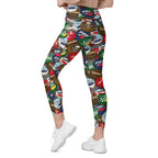 Bottle Caps Leggings With Pockets