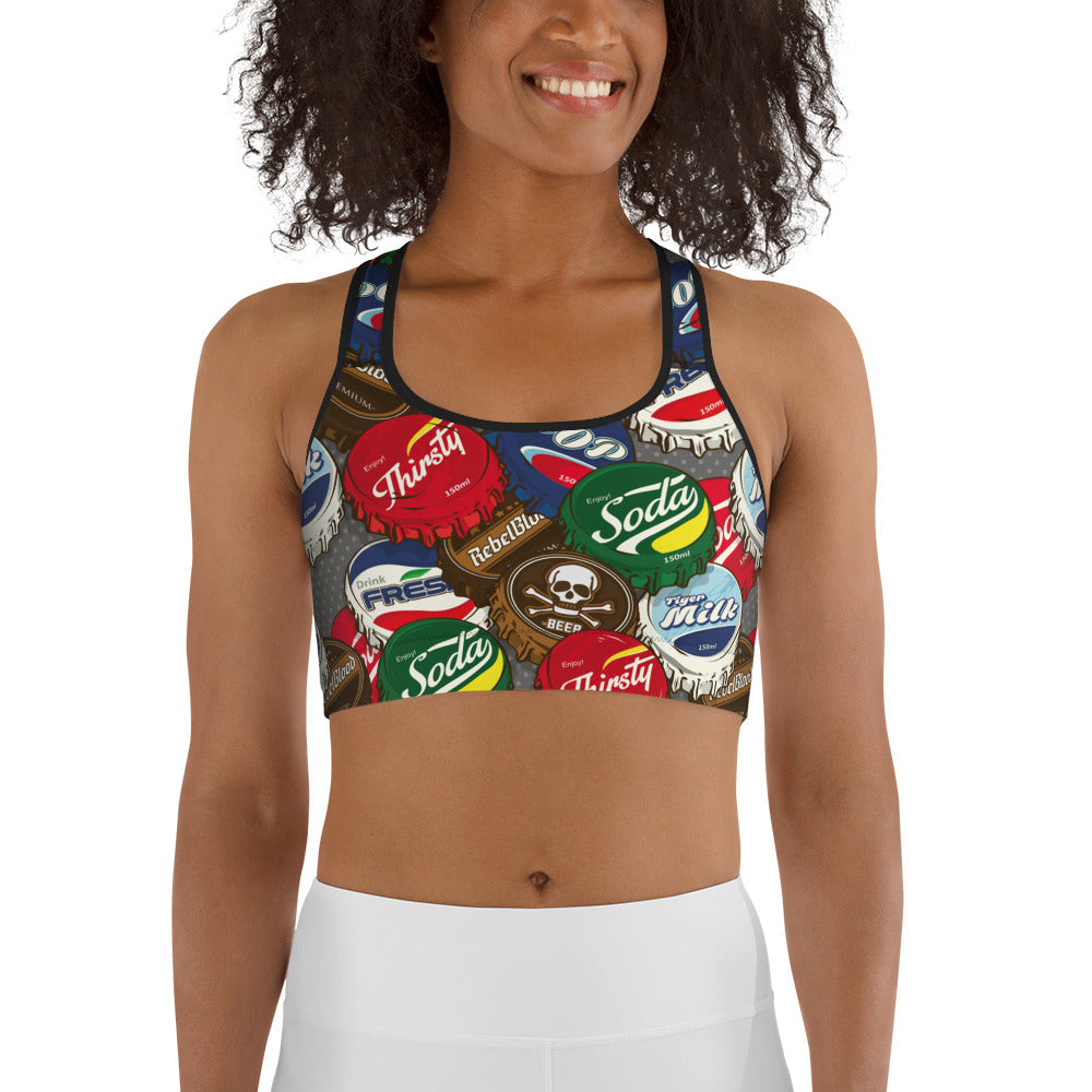 Bottle Caps Sports Bra
