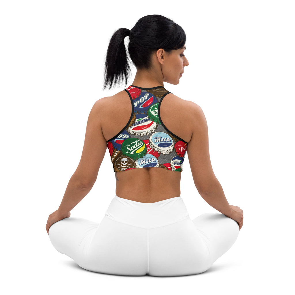 Bottle Caps Sports Bra