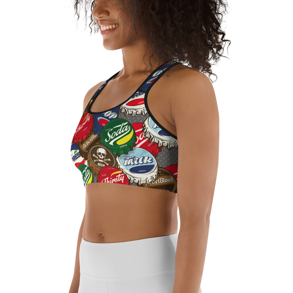 Bottle Caps Sports Bra
