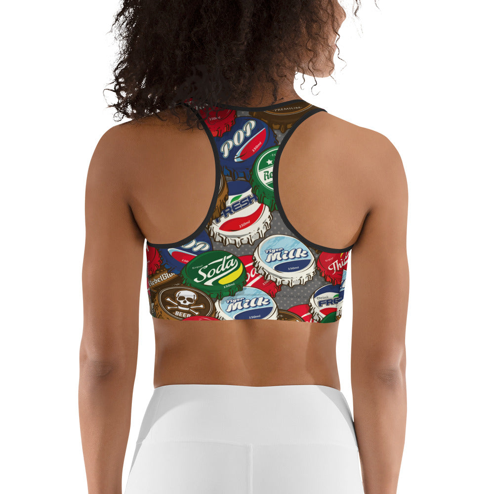 Bottle Caps Sports Bra