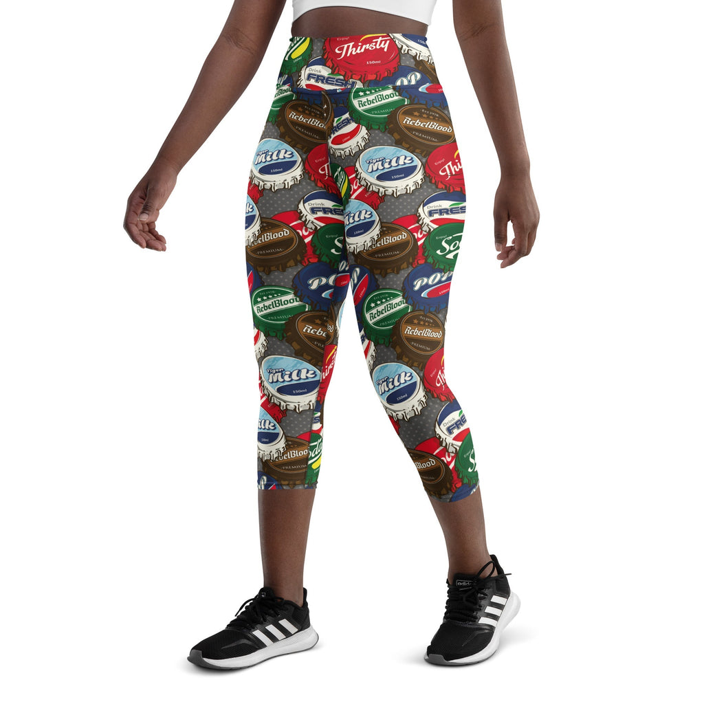 Bottle Caps Yoga Capris