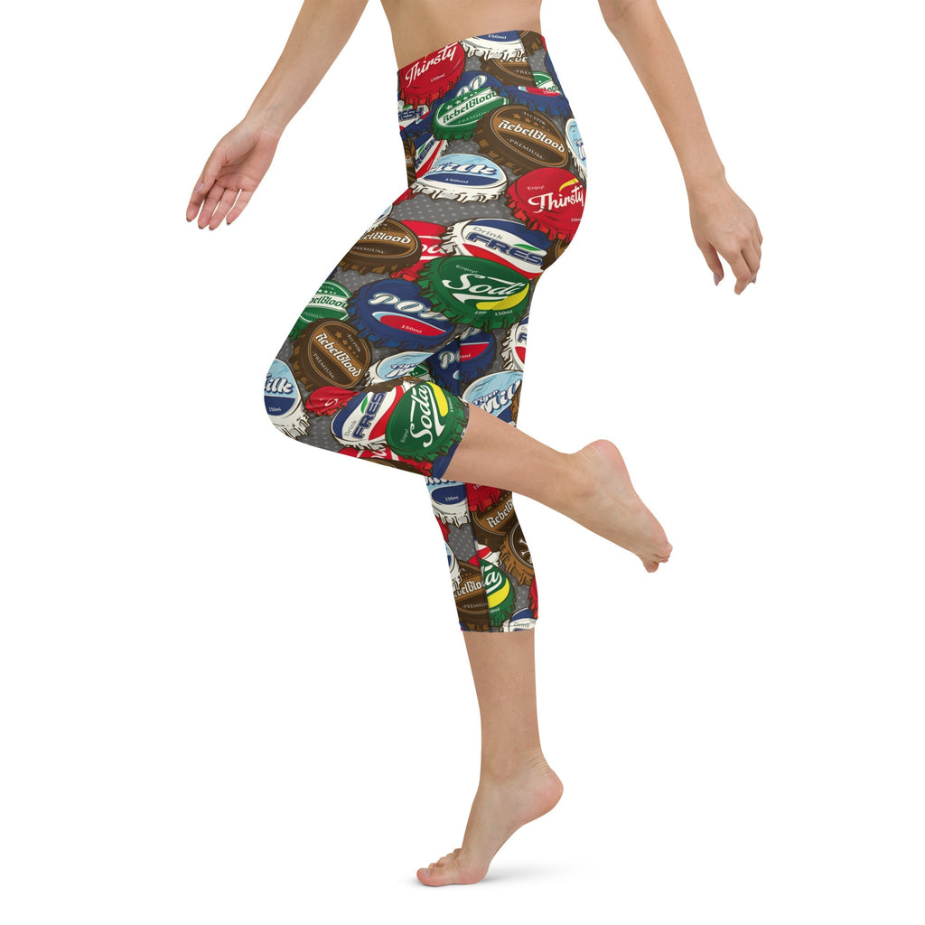 Bottle Caps Yoga Capris