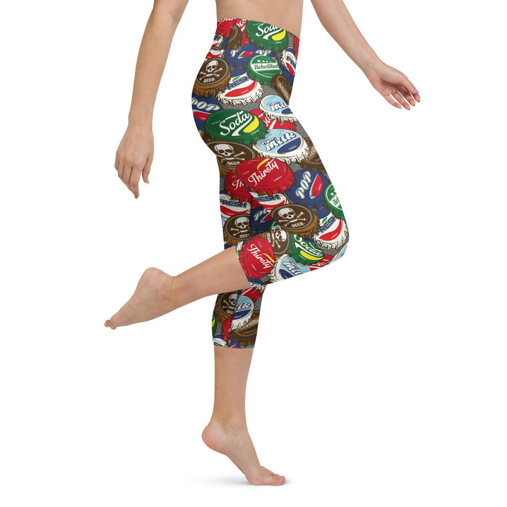 Bottle Caps Yoga Capris