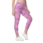Breast Cancer Awareness Crossover Leggings With Pockets
