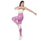 Breast Cancer Awareness Crossover Leggings With Pockets