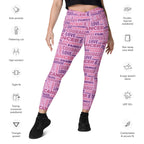 Breast Cancer Awareness Crossover Leggings With Pockets