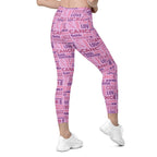 Breast Cancer Awareness Crossover Leggings With Pockets