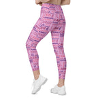 Breast Cancer Awareness Crossover Leggings With Pockets