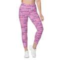 Breast Cancer Awareness Crossover Leggings With Pockets